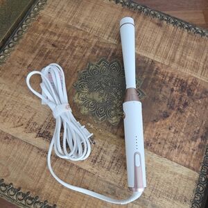 T3 White and Rose Gold Curling Wand